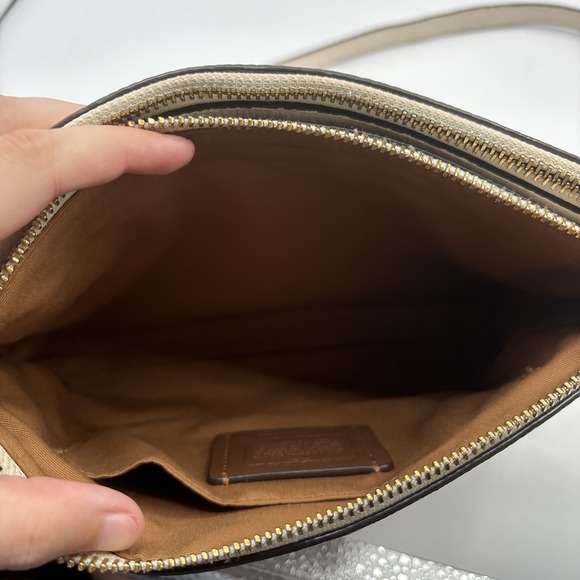 Coach Mia Crossbody Handbag White Pebbled Leather F76645 Zip Top Purse‎ Bag - Picture 11 of 15